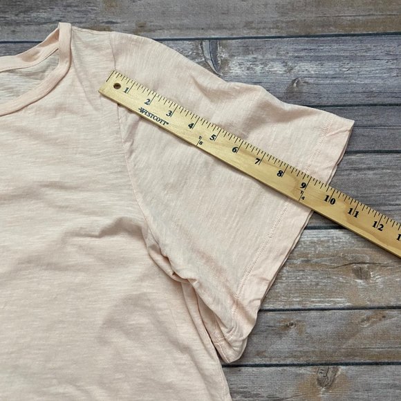 LOFT Light Pink Cotton Short Bell Sleeve Tee - Picture 8 of 12